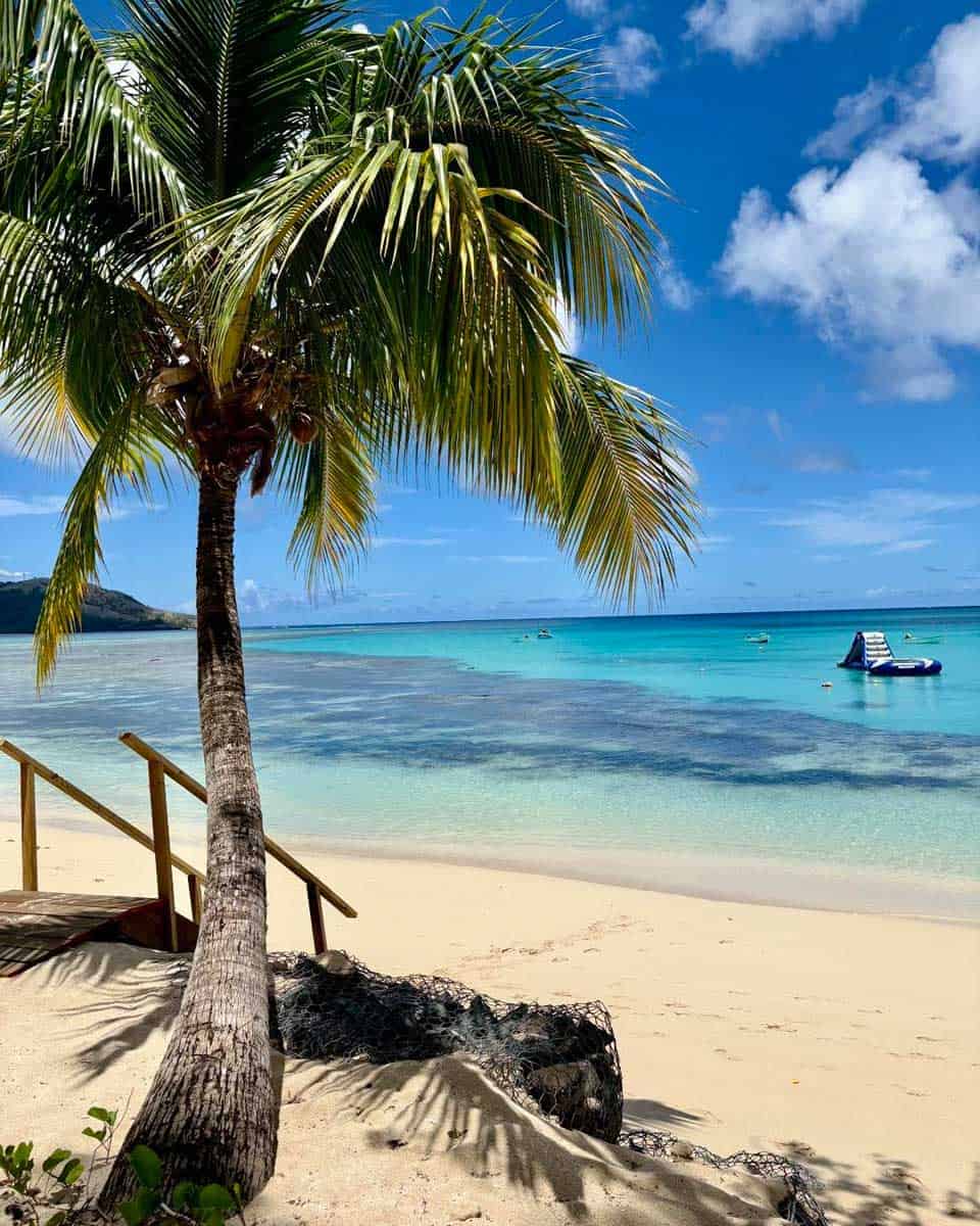 Beach and ocean at Blue Lagoon Resort in Fiji