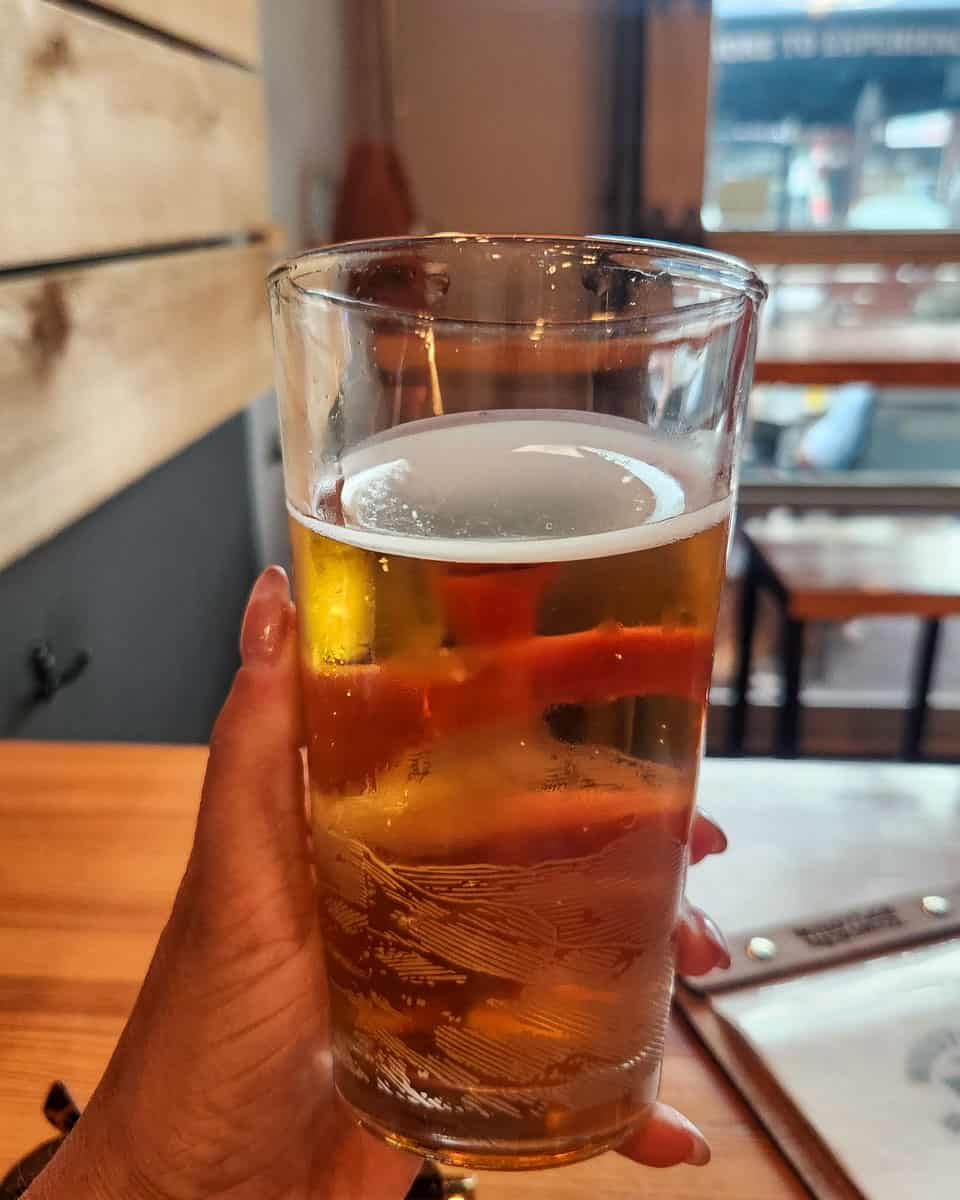 Beer drank on a tour in Asheville North Carolina