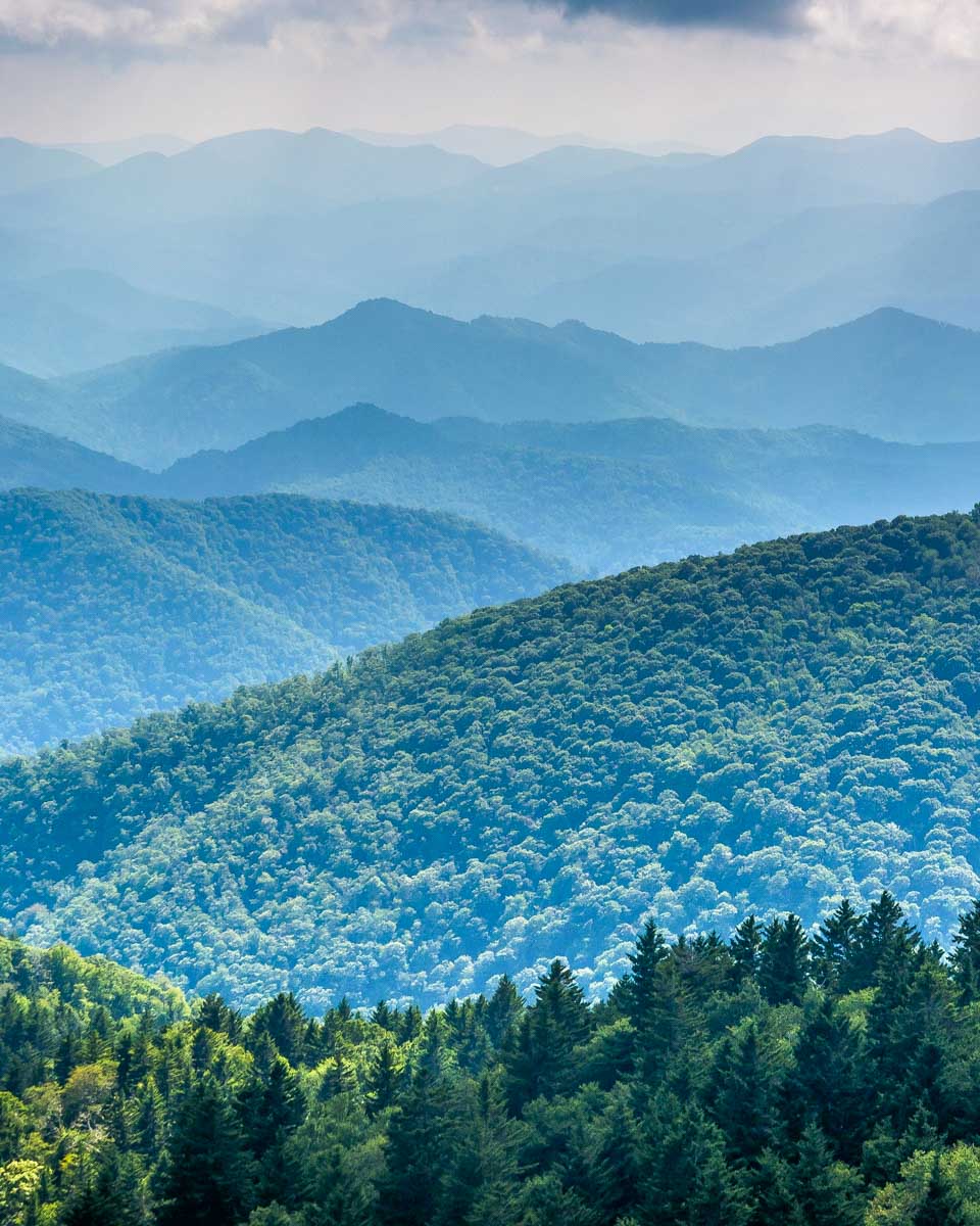 Blue Ridge Parkway near Asheville North Carolina