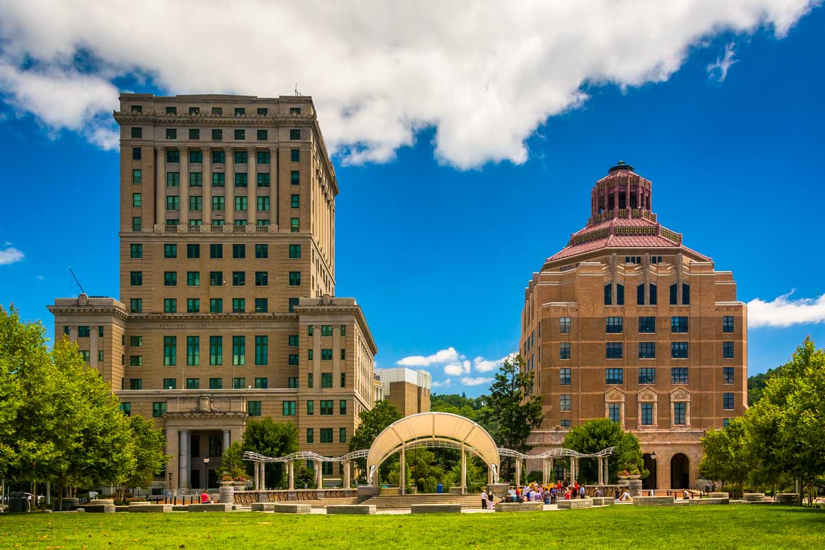 Buncombe County Courthouse and Asheville City Hall in Asheville North Carolina