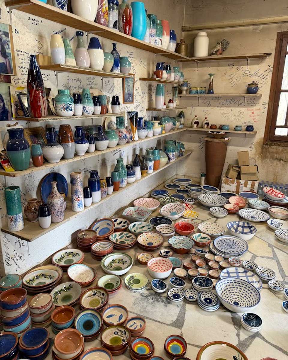 Ceramics shop in Naxos Greece on Hannah trip 4