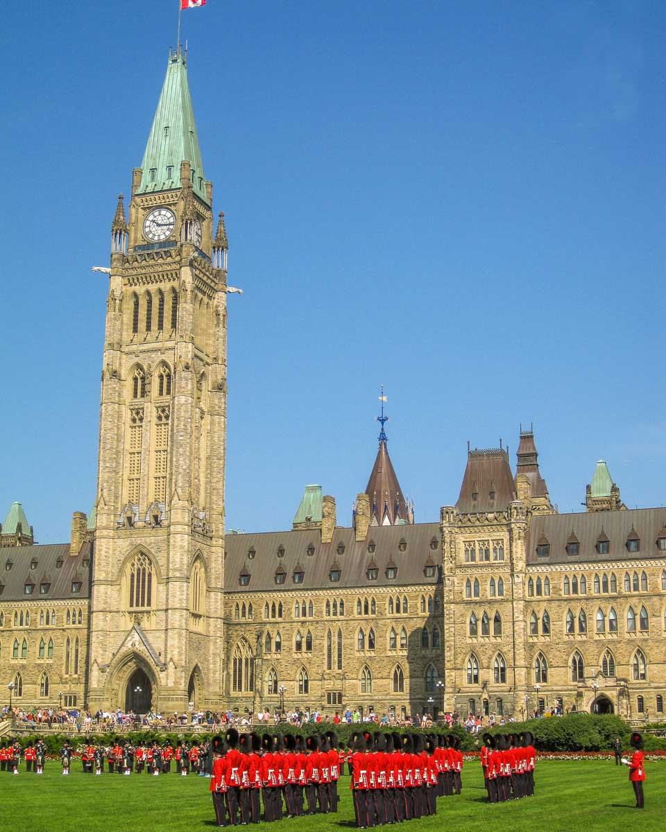 Changing of guard in Parliament Hill, Ottawa, Ontario, Canada