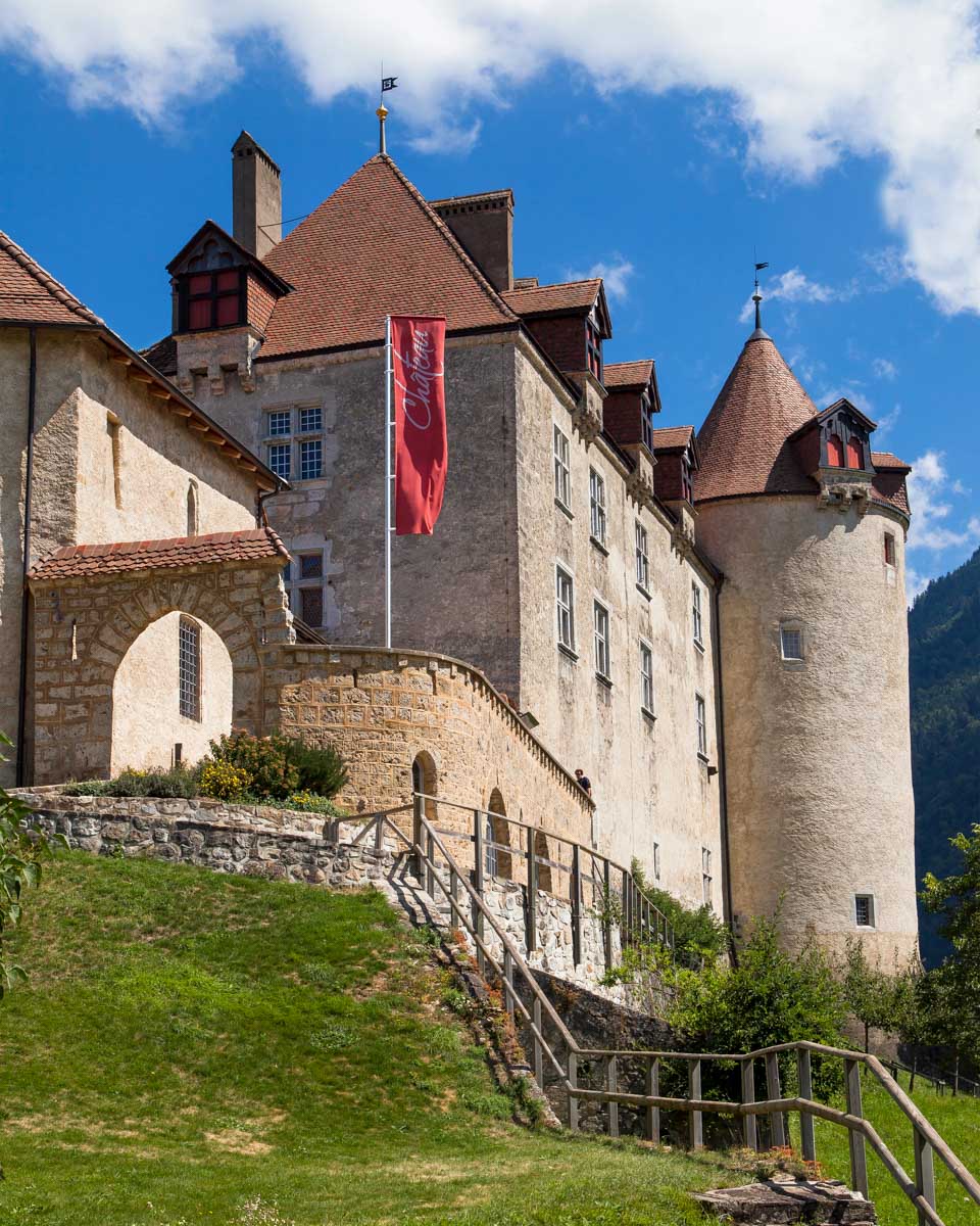 Chateau Gruyeres seen on Bern Switzerland