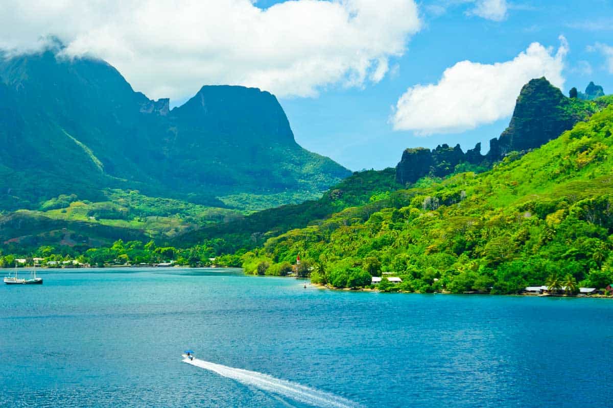 Cooks Bay seen in Moorea