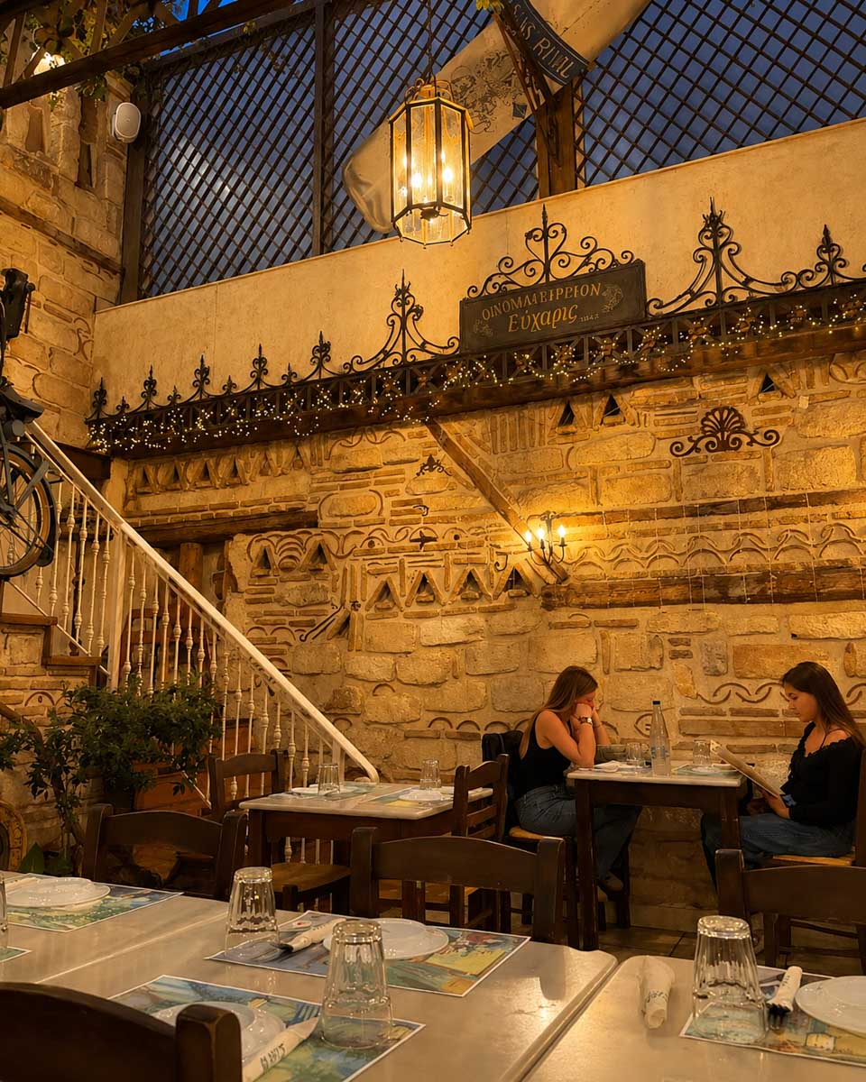 Efcharis restaurant in Athens Greece on Hannah trip