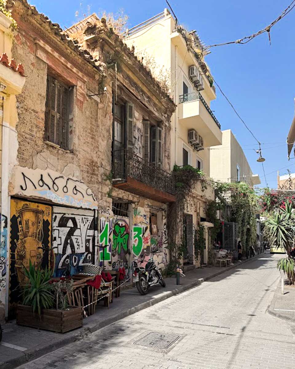 Graffiti in Psyrri Athens Greece on Hannah trip