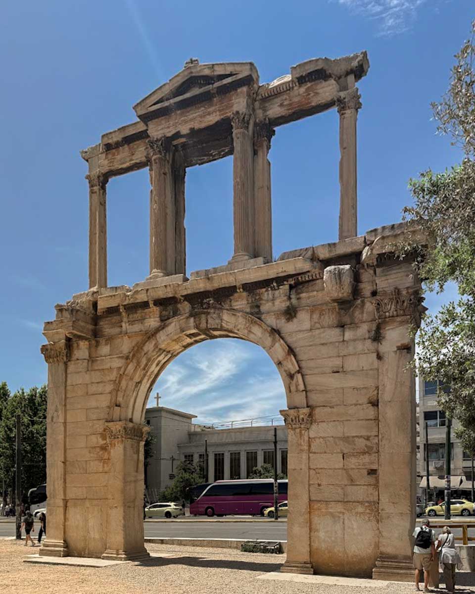 Hadrian’s Gate in Athens Greece on Hannah trip