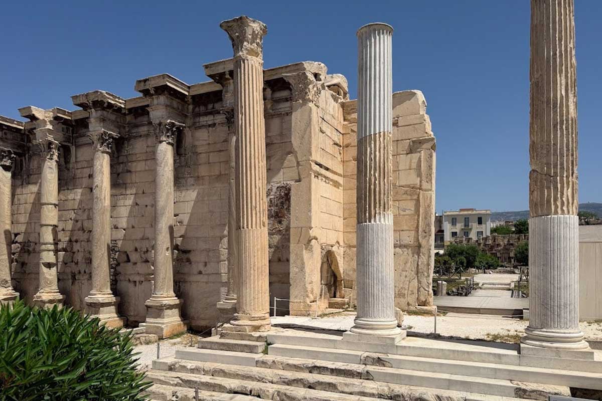 Hadrian's Library in Athens Greece on Hannah trip 1