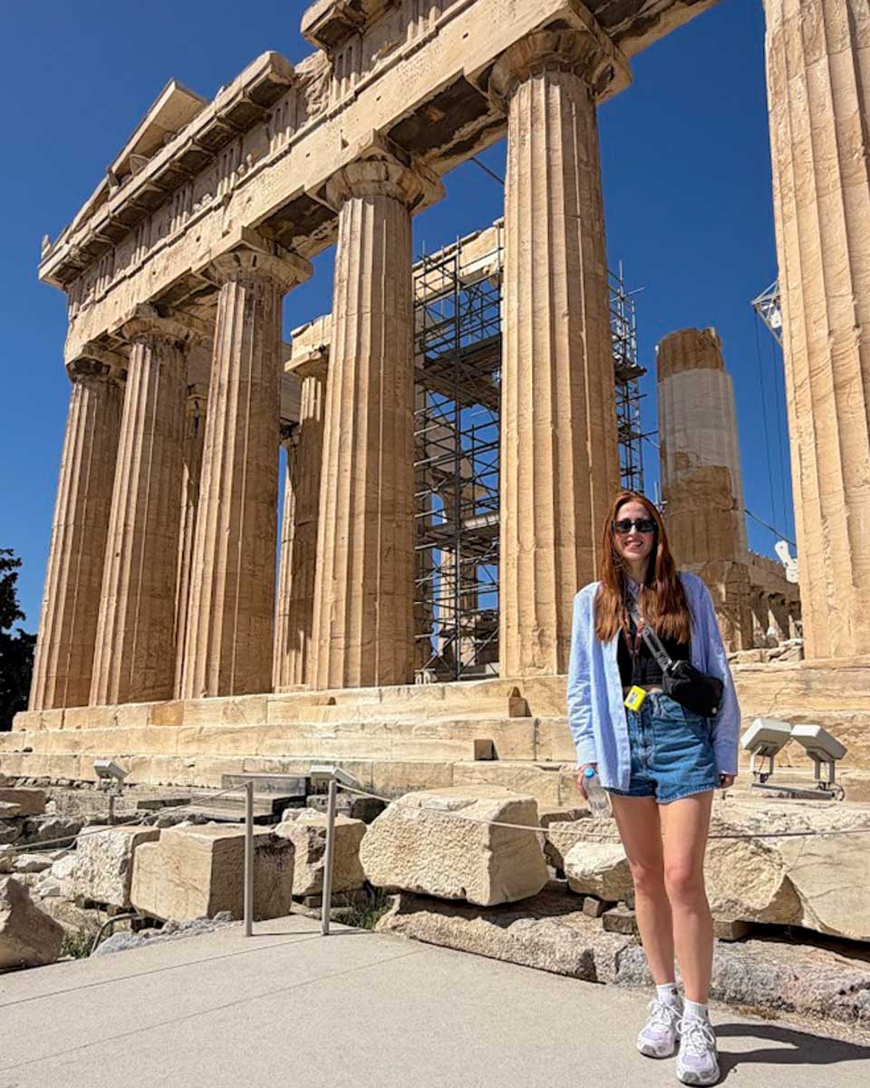 Hannah at the Acropolis in Athens Greece