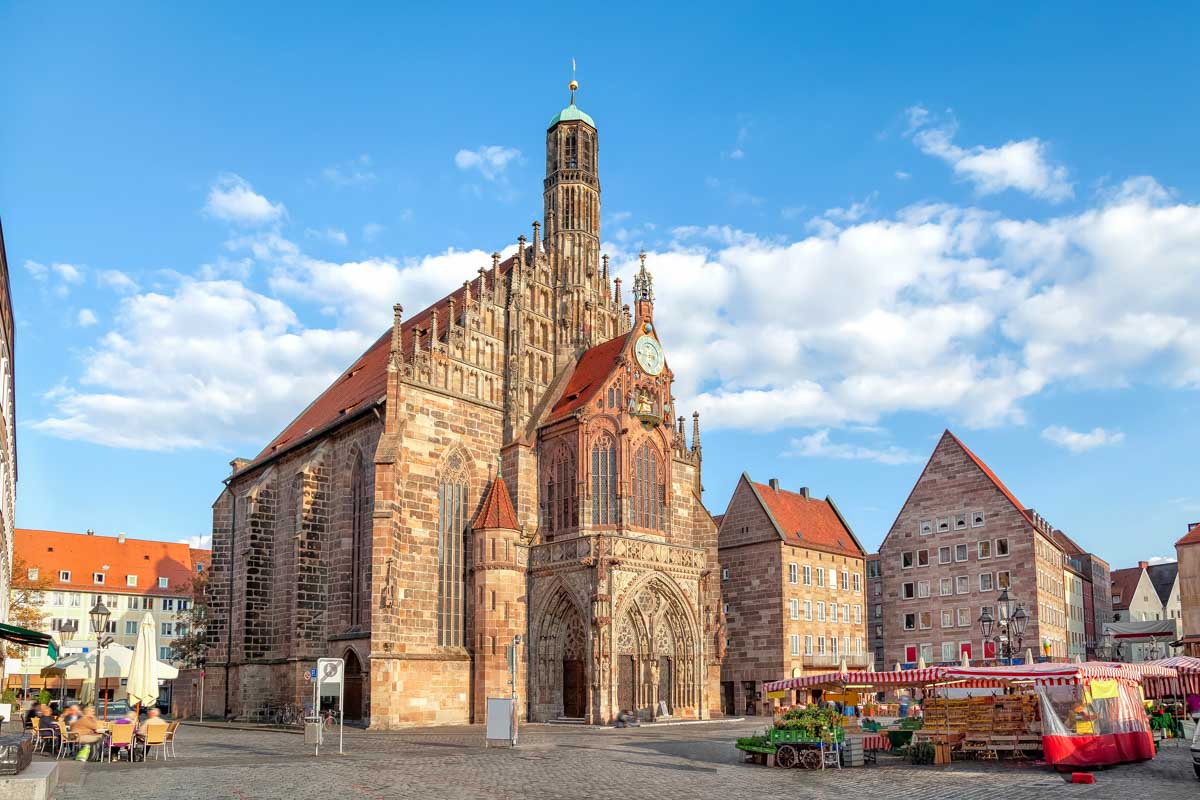 Hauptmarkt seen in Nuremberg Germany