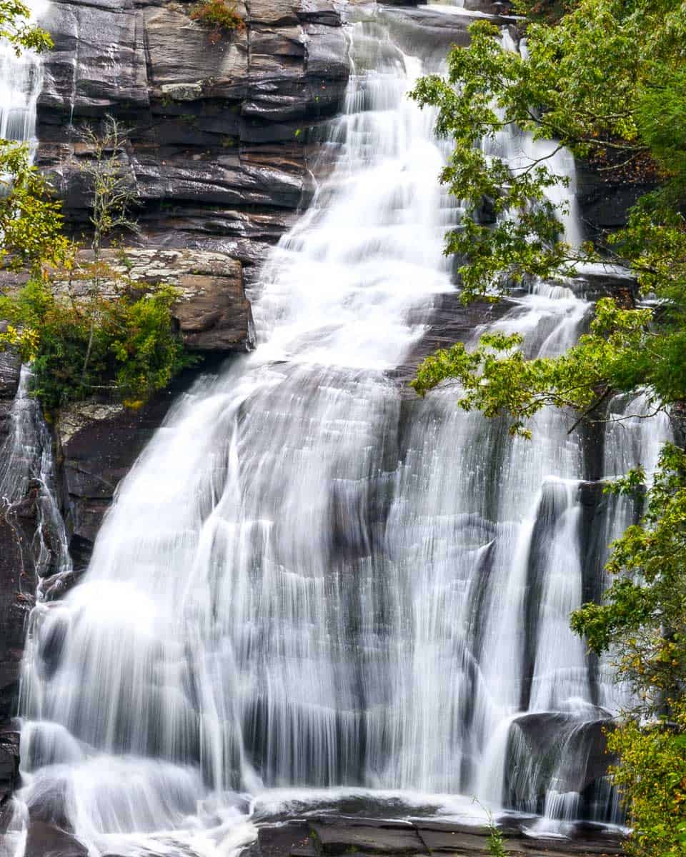 High Falls in the DuPont State Recreational Forest near Asheville North Carolina