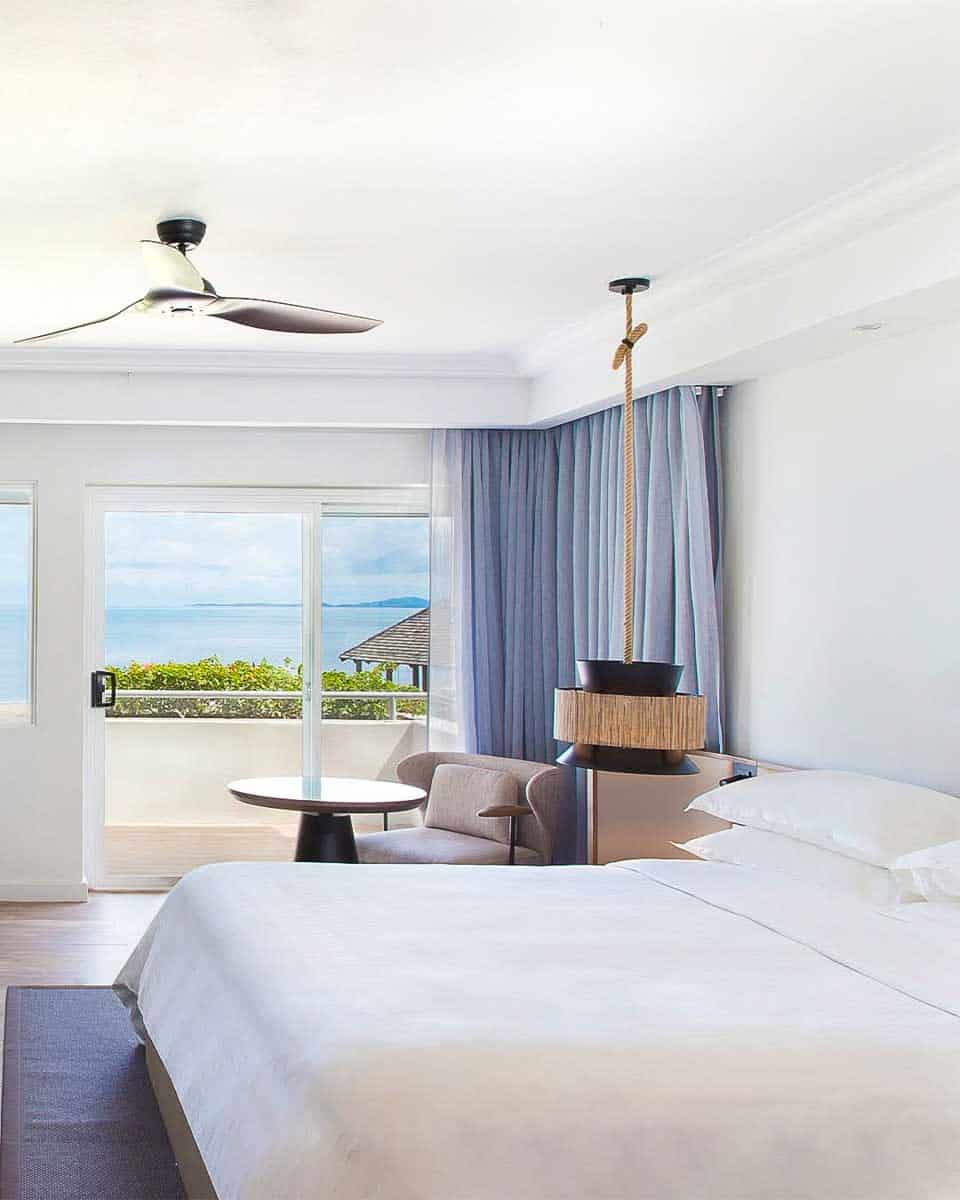 Hotel room with a view at the Sheraton Fiji Golf & Beach Resort