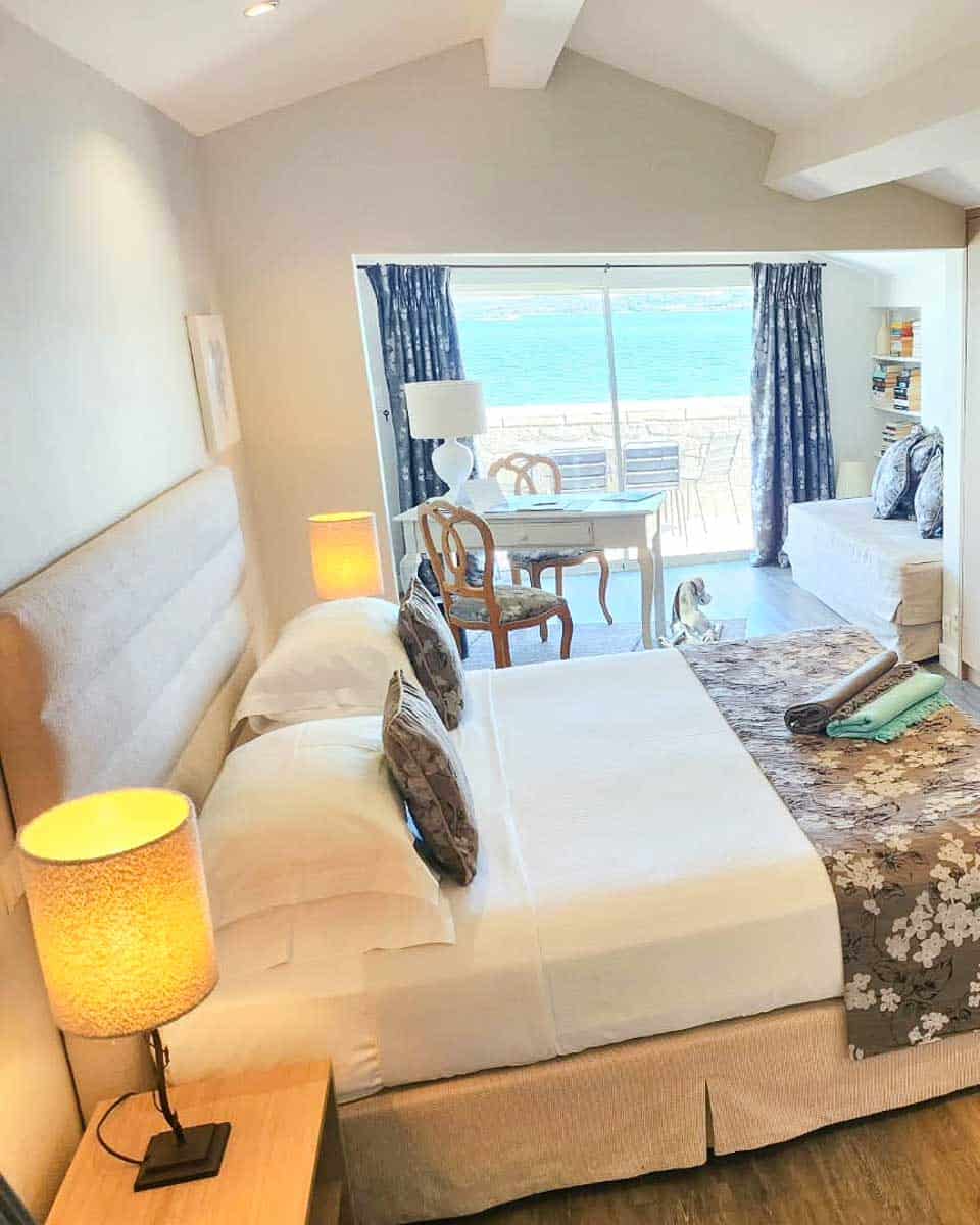 Hotel room with an ocean view at Hostellerie La Belle Aurore Sainte-Maxime