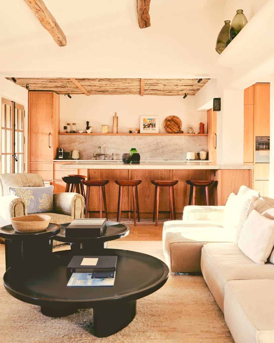 Inside of an apartment at the Hotel la Ponche in St Tropez