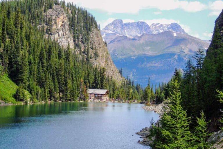 Lake-Agnes-Tea-House-seen-on-a-hike-near-Lake-Louise-AB-Canada