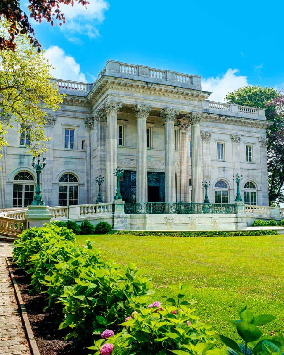 Marble House mansion exterior in Newport Rhode Island
