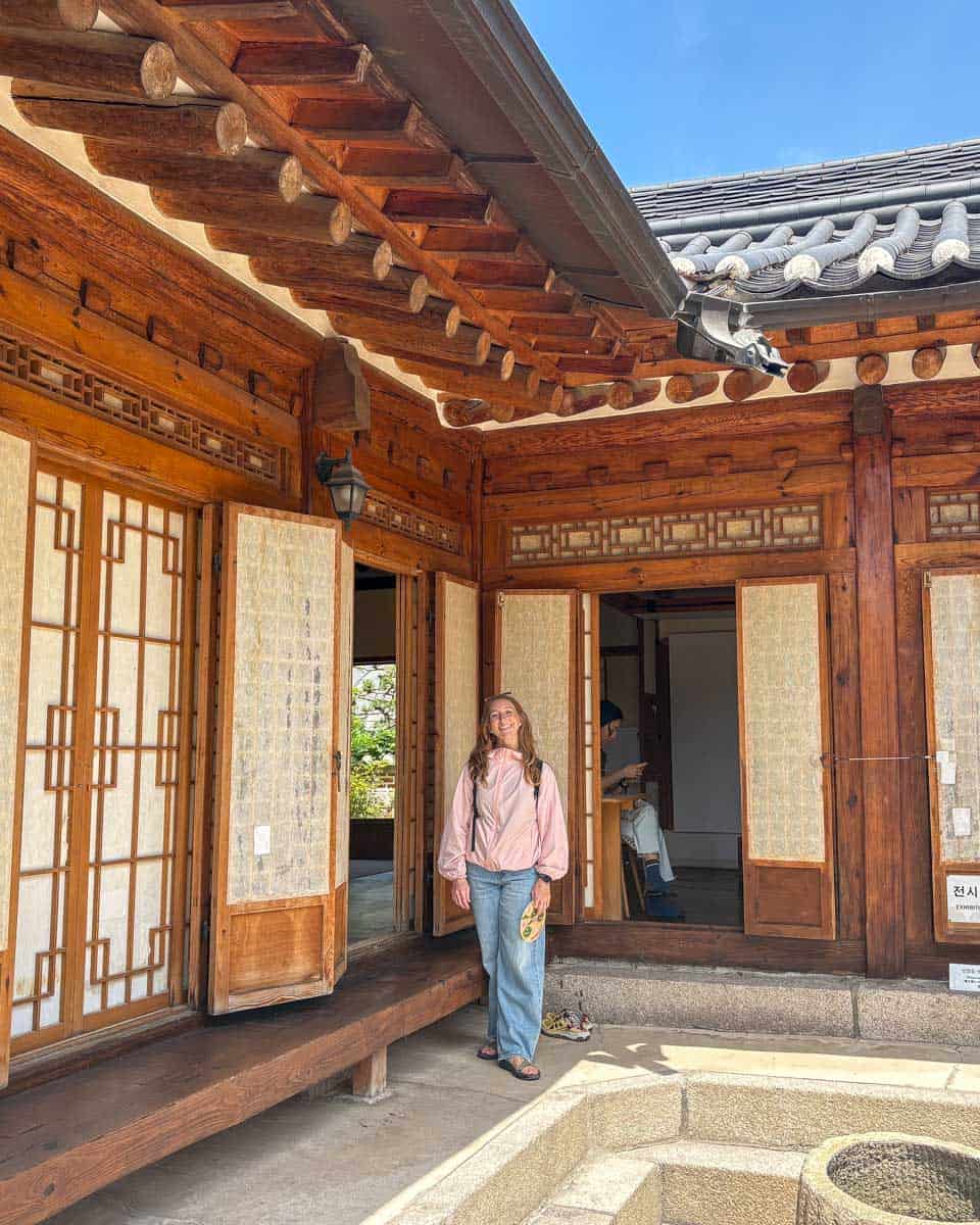 Meghan in a traditional home in Bukchon Hanok Village in Seoul, South Korea 1