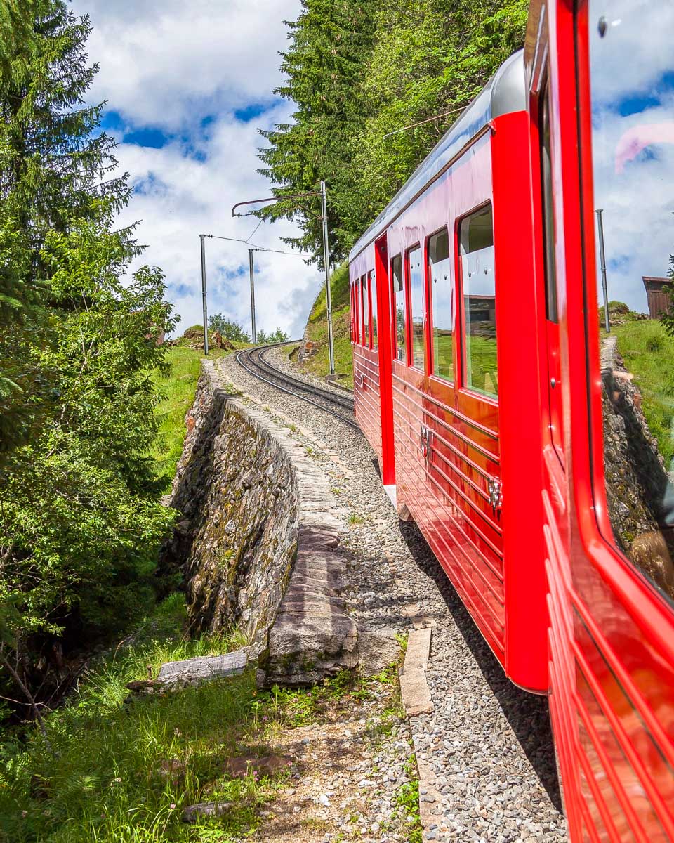 Montenvers red train near Chamonix France