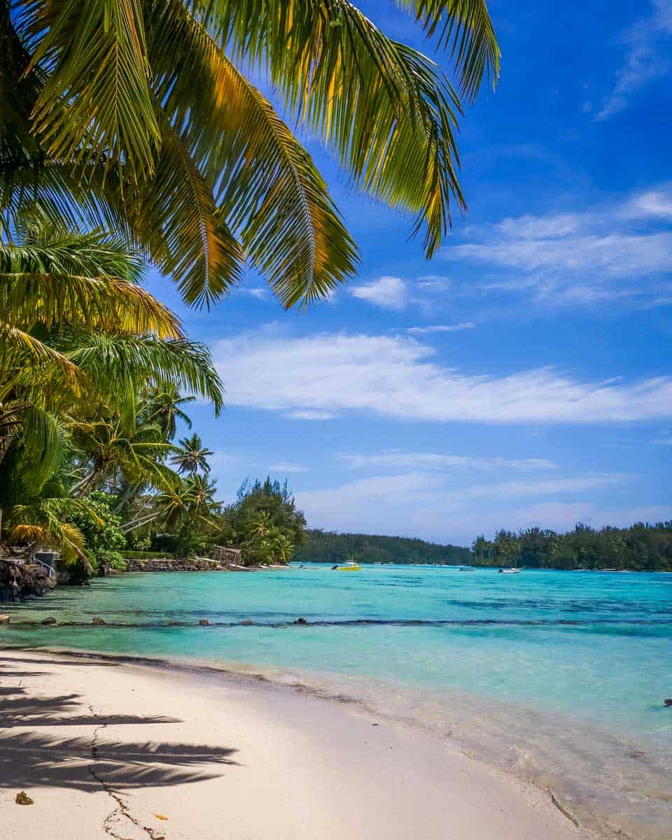 Moorea lagoon beach in Moorea