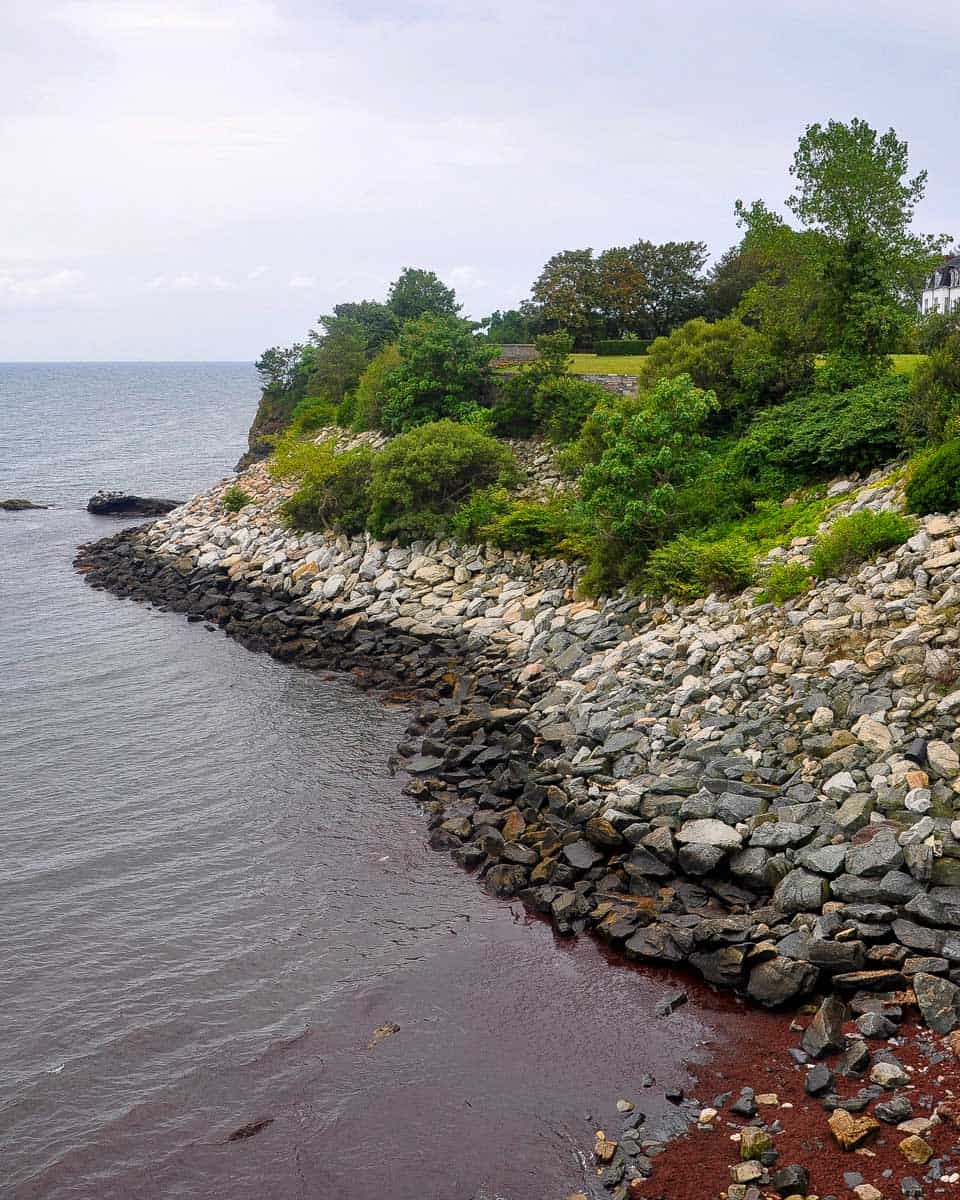 Newport Cliff Walk seen in Newport Rhode Island