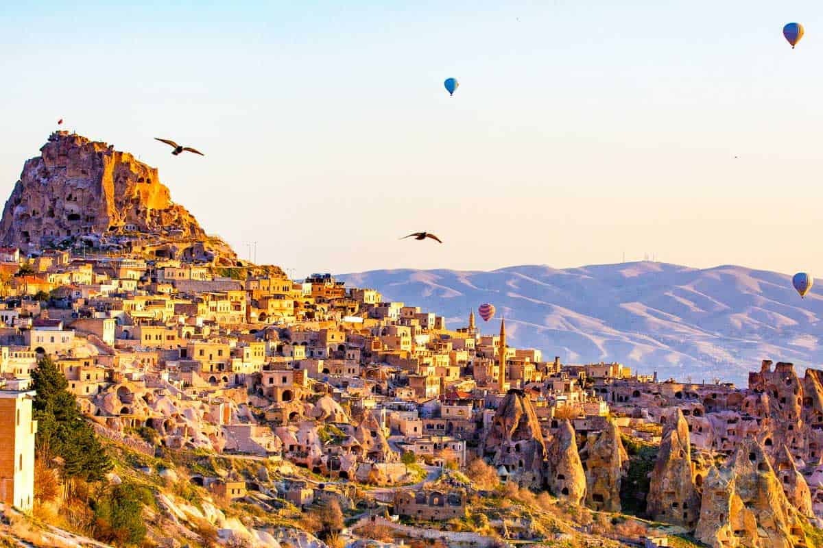 Ortahisar Castle in Cappadocia, Turkey