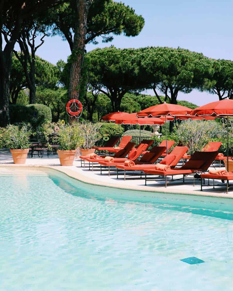 Outdoor pool area at Hôtel Villa Marie Saint Tropez
