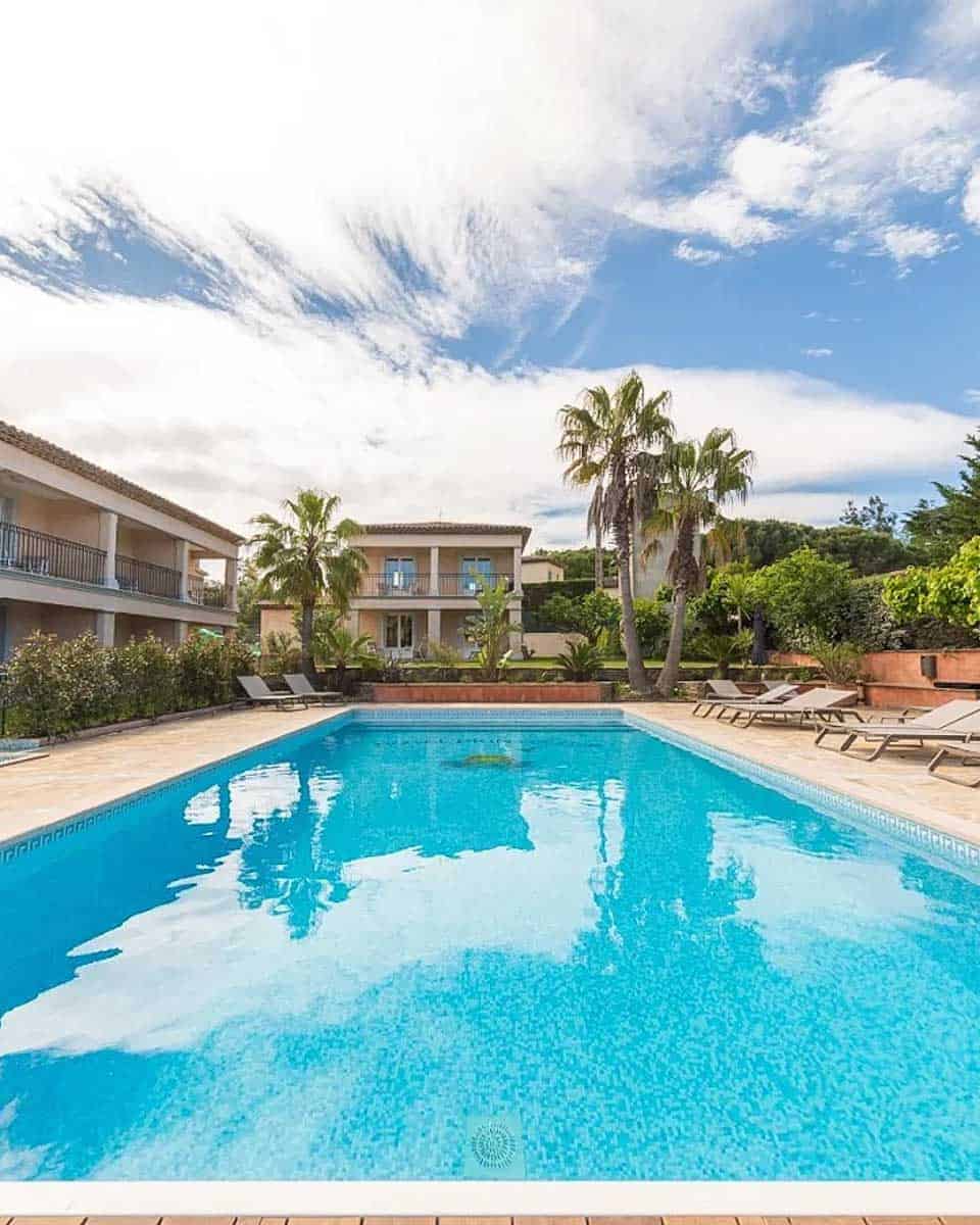 Outdoor pool at Hotel Brin d'Azur in Saint Tropez