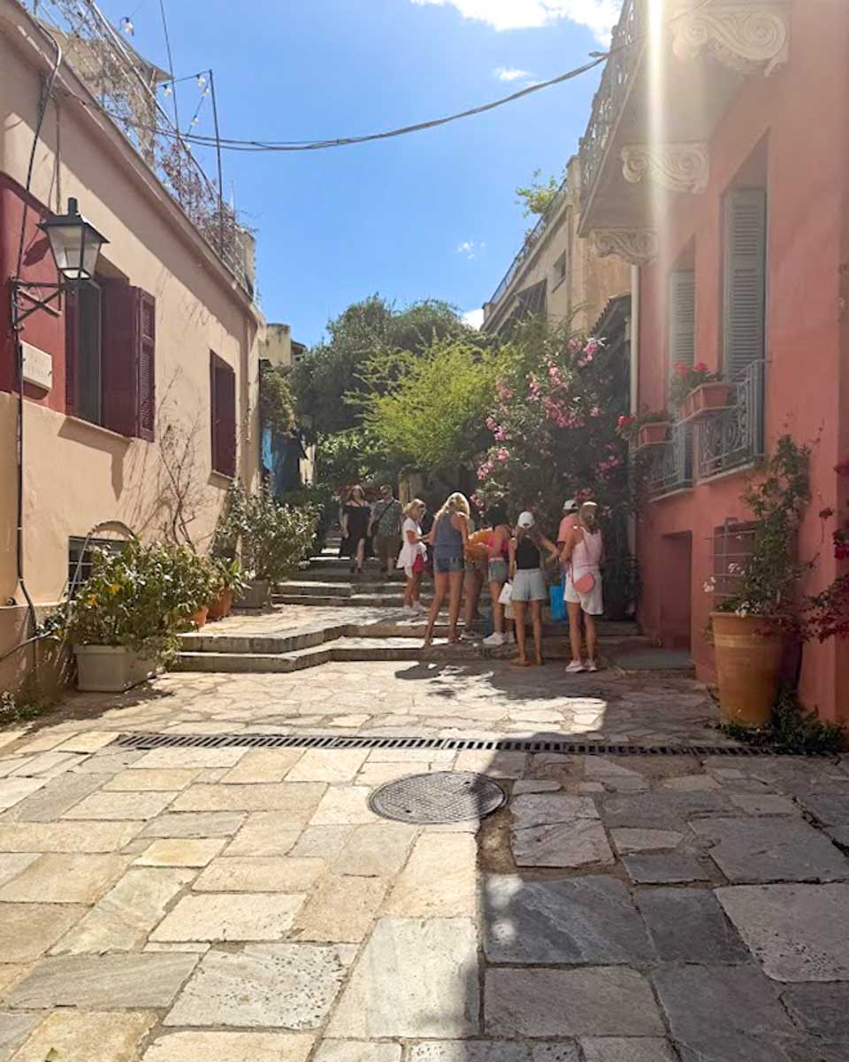 Plaka neighbourhood in Athens Greece on Hannah trip 1