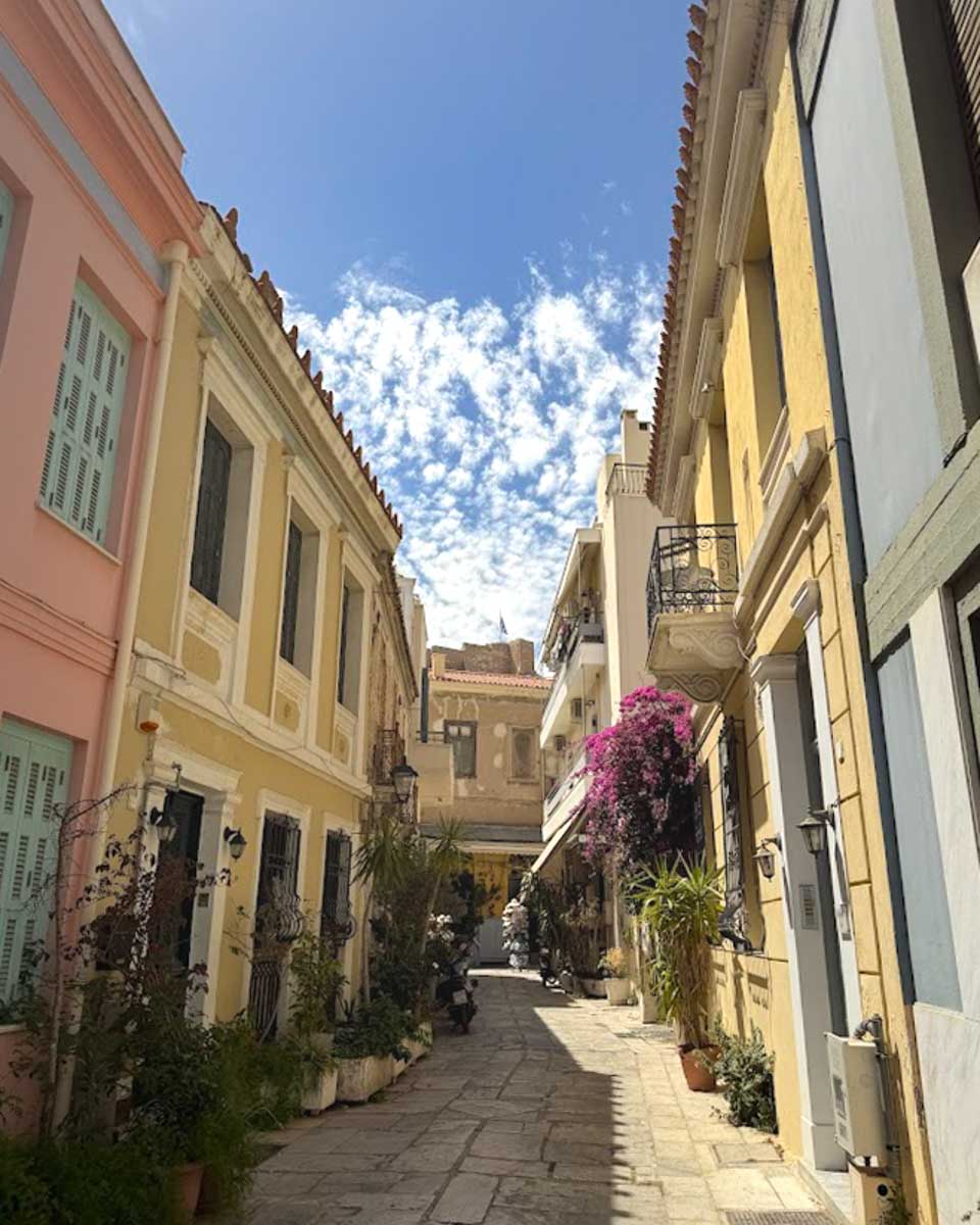 Plaka neighbourhood in Athens Greece on Hannah trip