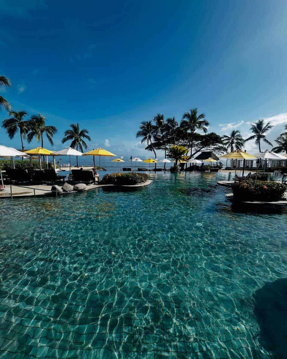 Pool area at the Sofitel Fiji Resort & Spa