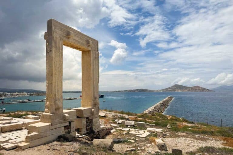 Portara in Naxos Greece on Hannah trip