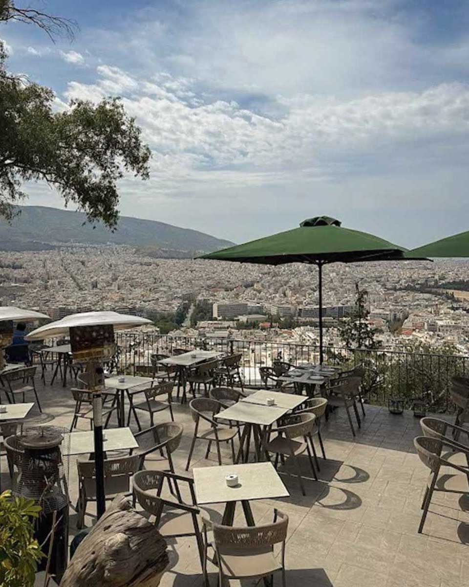 Prasini Tenta on Lycabettus Hill in Athens Greece on Hannah trip