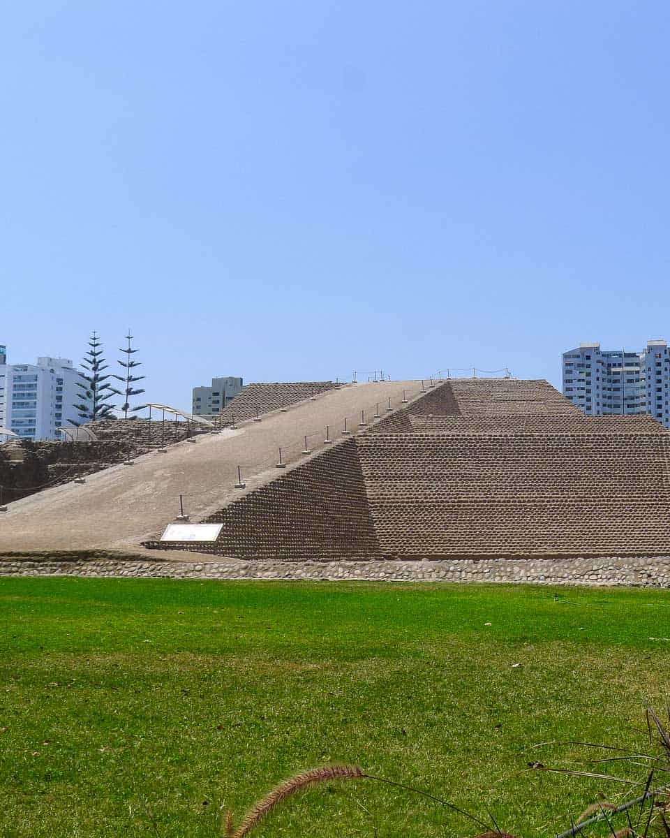 Pyramid called Huaca Huallamarca located in San Isidro Lima Peru