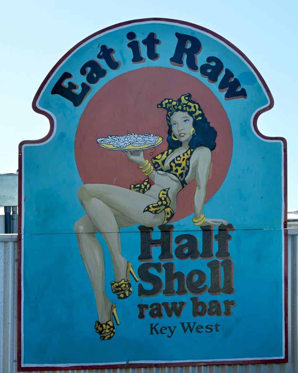 Restaurant sign in Key West Florida
