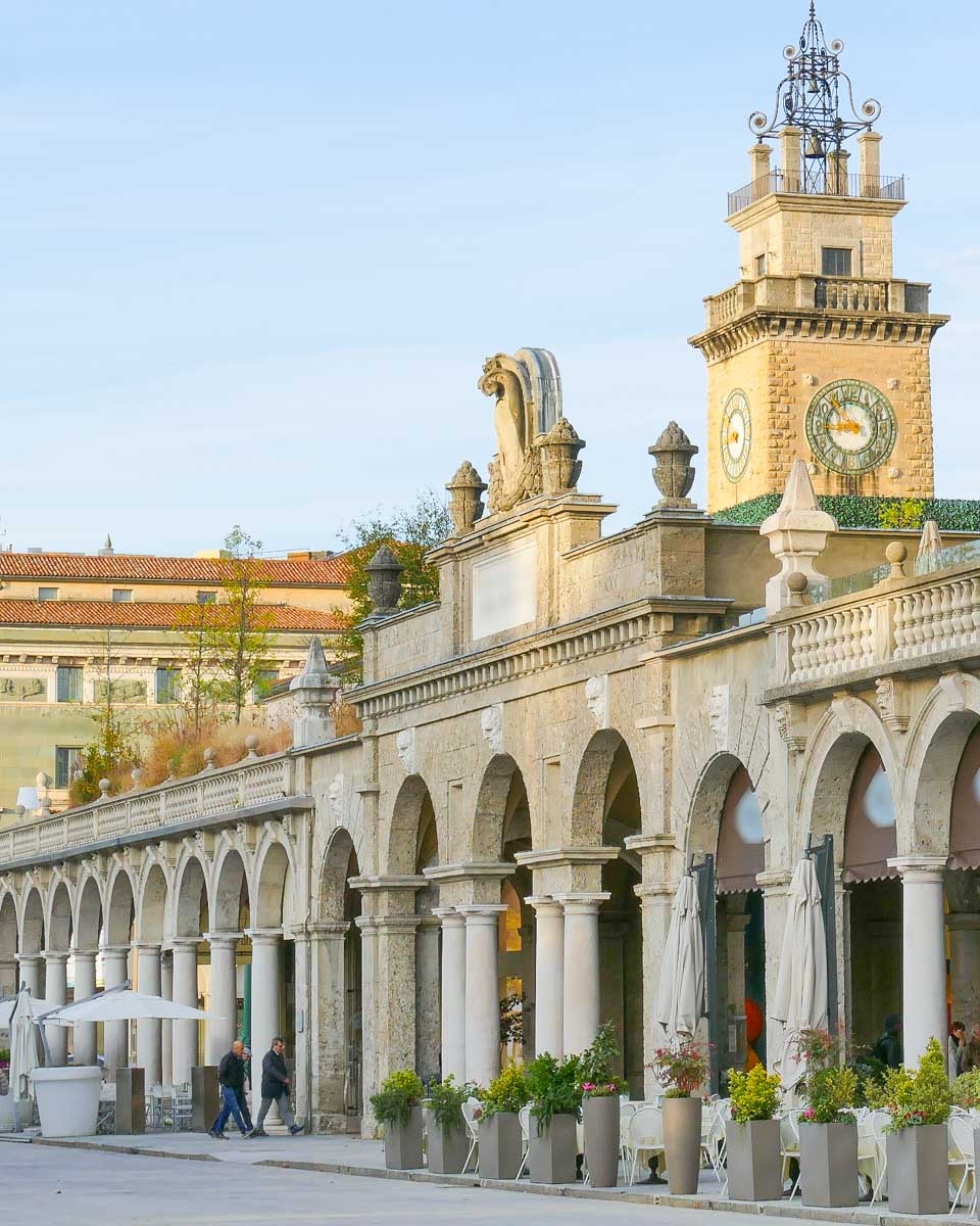 Sentierone shopping street in Bergamo