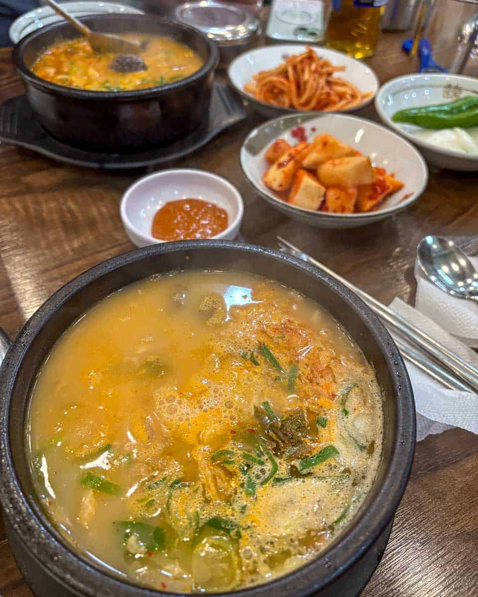 Soup at Korean Traditional Restaurant in Seoul South Korea