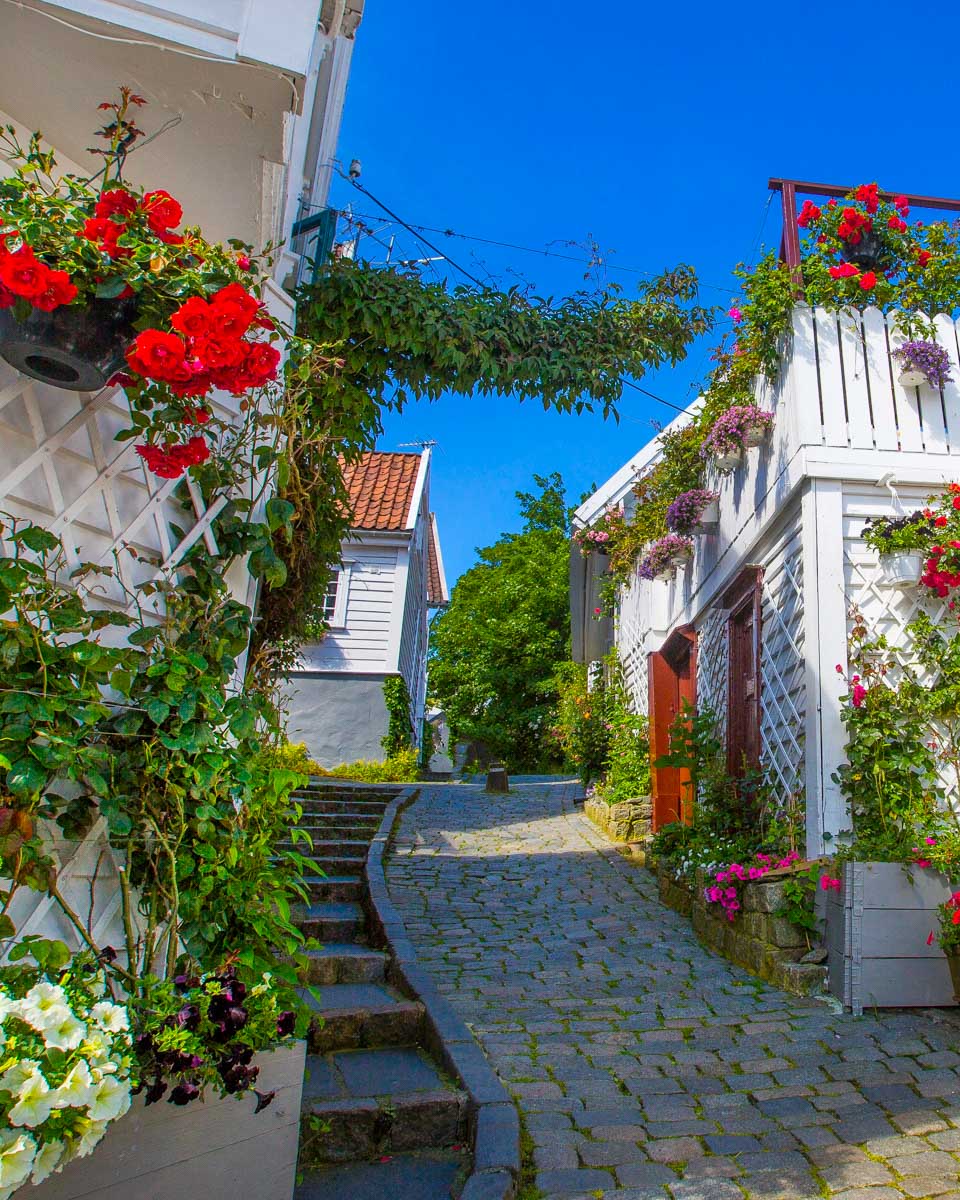 Street view of Gamle Stavanger in Stavanger Norway (1)-2