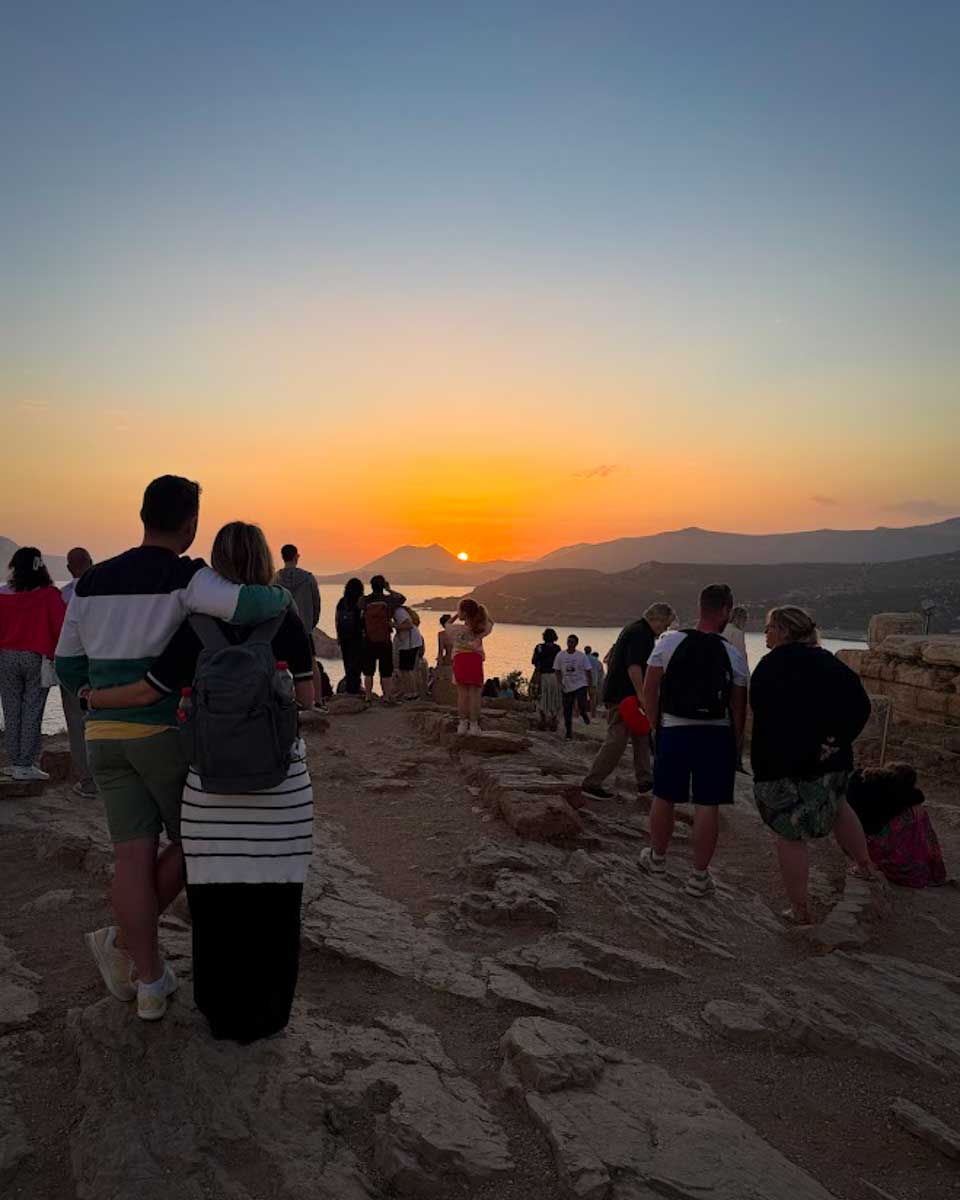 Sunset at Cape Sounion in Greece on Hannah trip