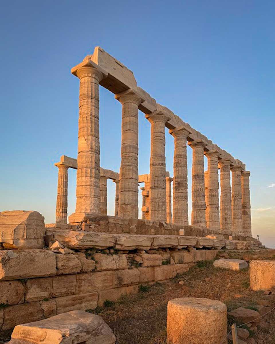 Temple of Poseidon at Cape Sounion in Greece on Hannah trip