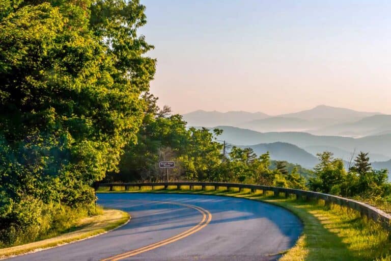 The Blue Ridge Mountain Parkway near Asheville North Carolina 1
