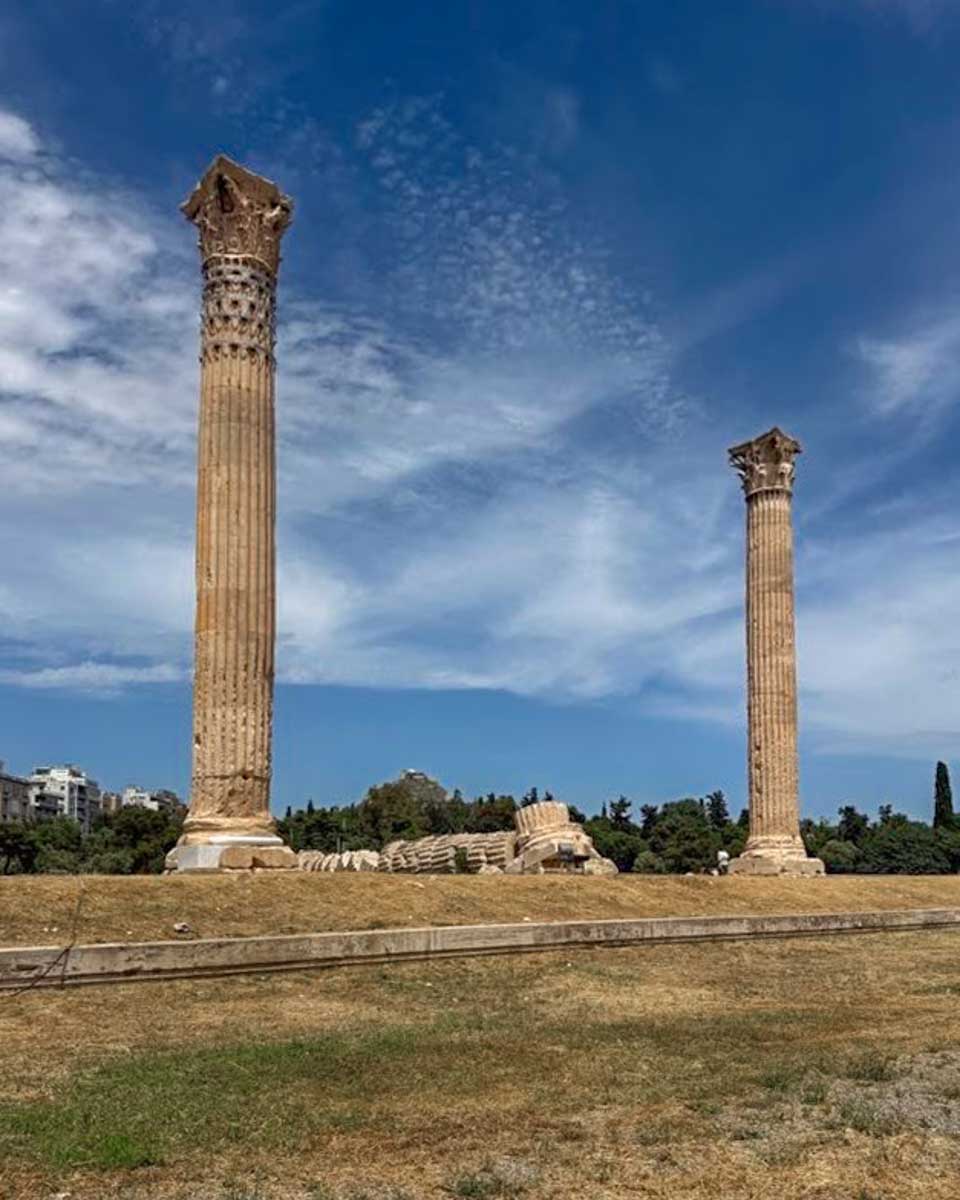 The Temple of Olympian Zeus in Athens Greece on Hannah trip