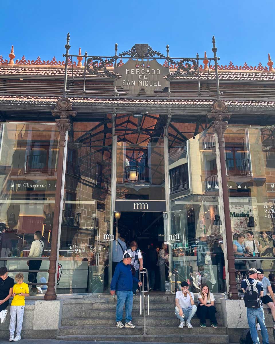 The outside of Mercado de San Miguel in Madrid
