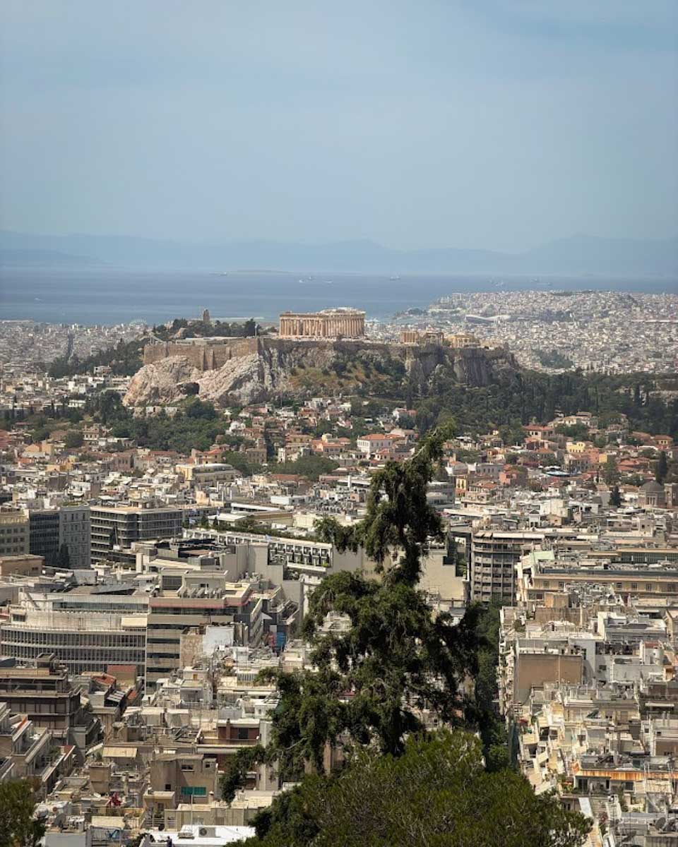 The view from the Lycabettus Hill in Athens Greece on Hannah trip