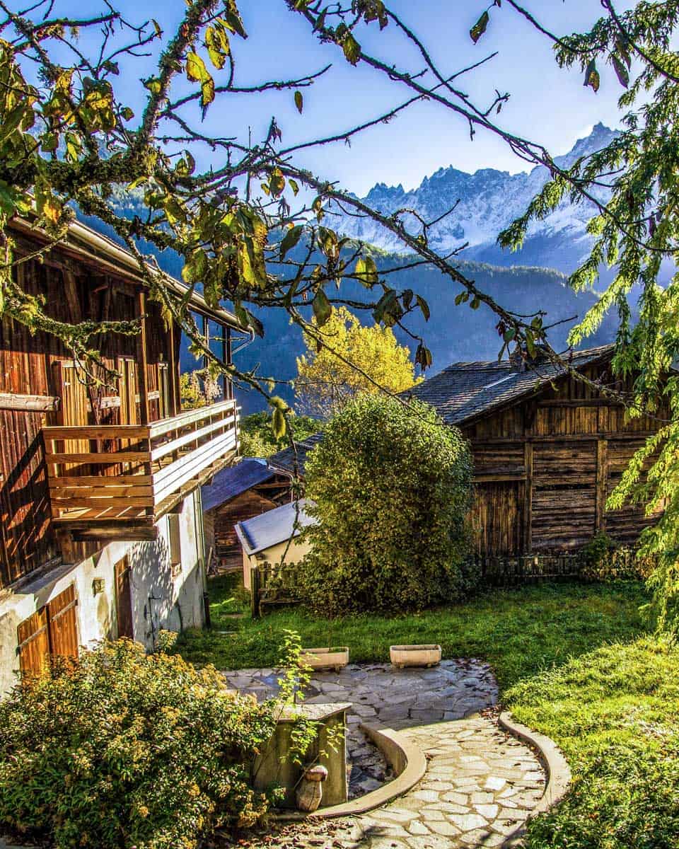 View of Les Houches near Chamonix France