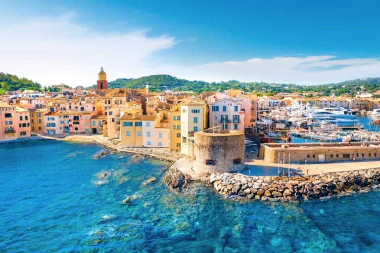 View of the city of Saint-Tropez, France