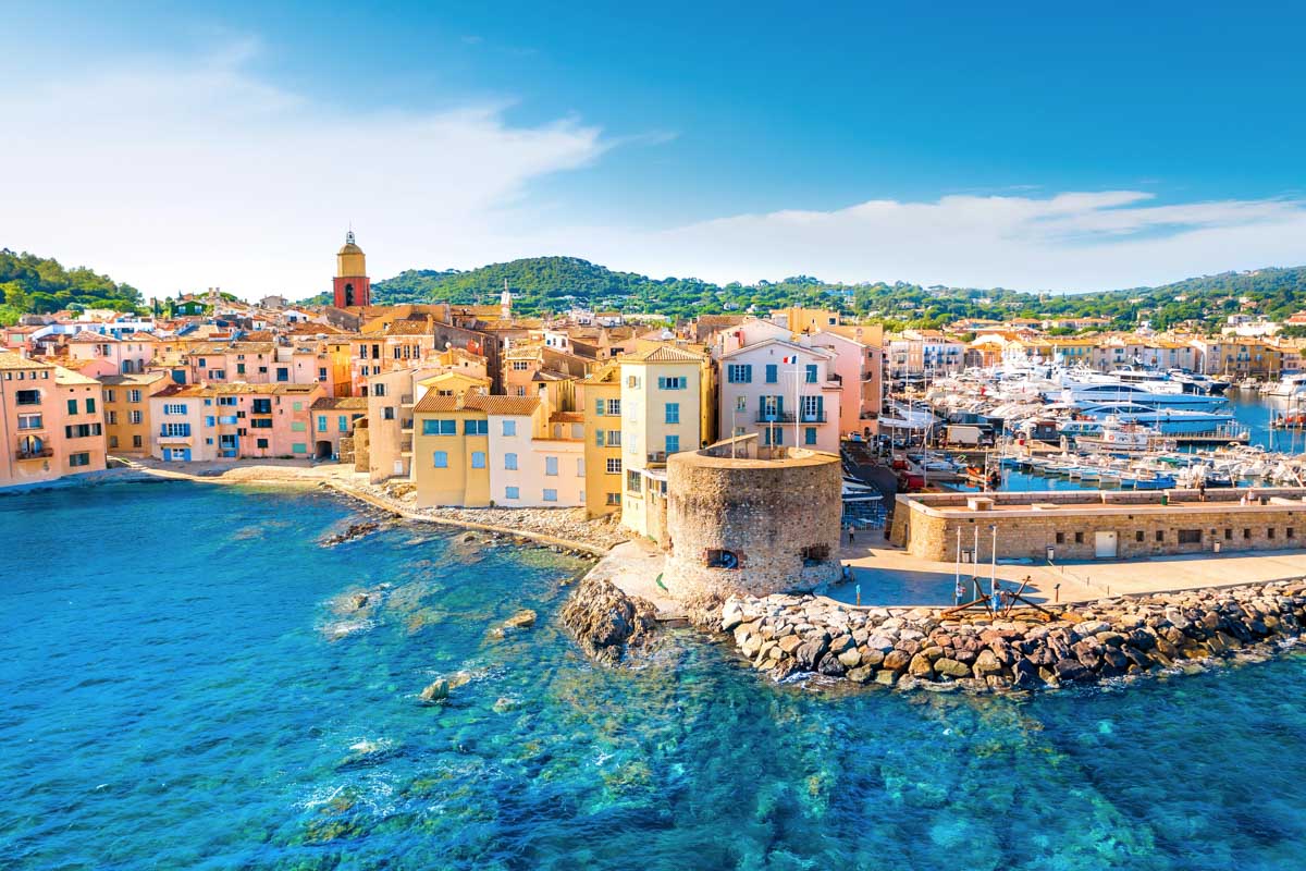 View of the city of Saint-Tropez, France