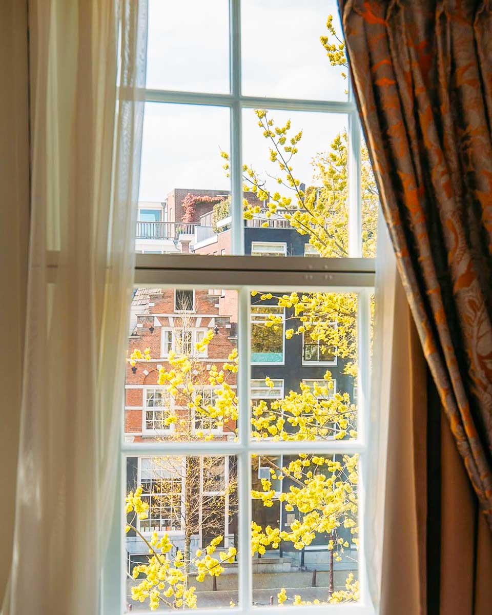 View out the window of the hotel room at Ambassade Hotel Amsterdam