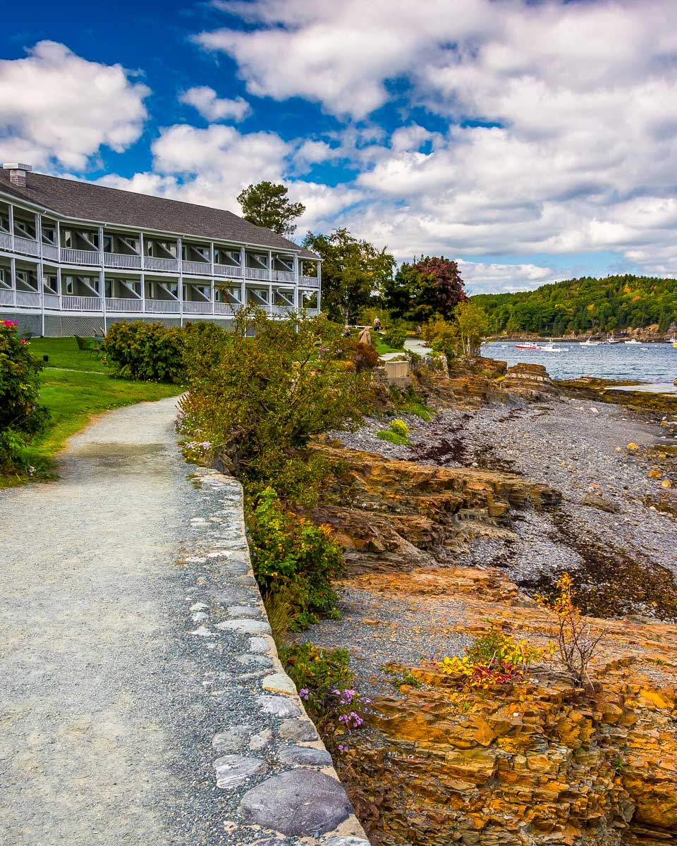 Waterfront path in Bar Harbor, Maine