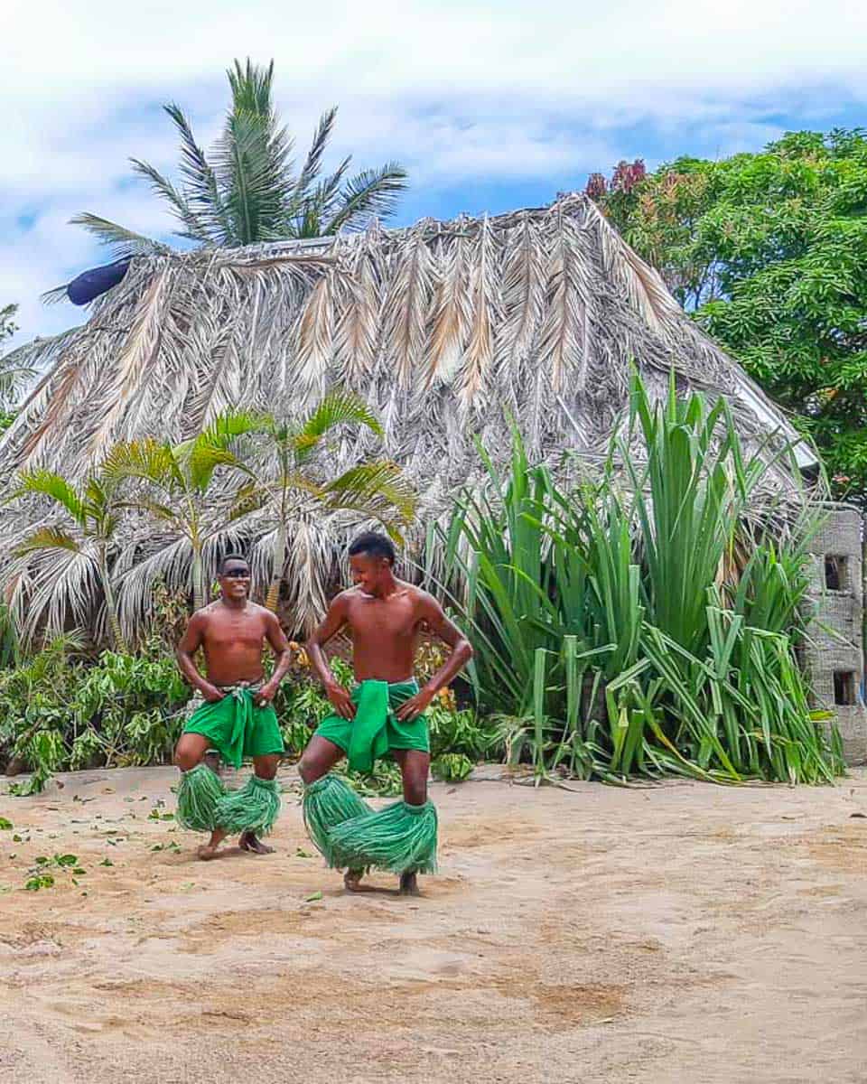 a cultural performance on a Fijian Island