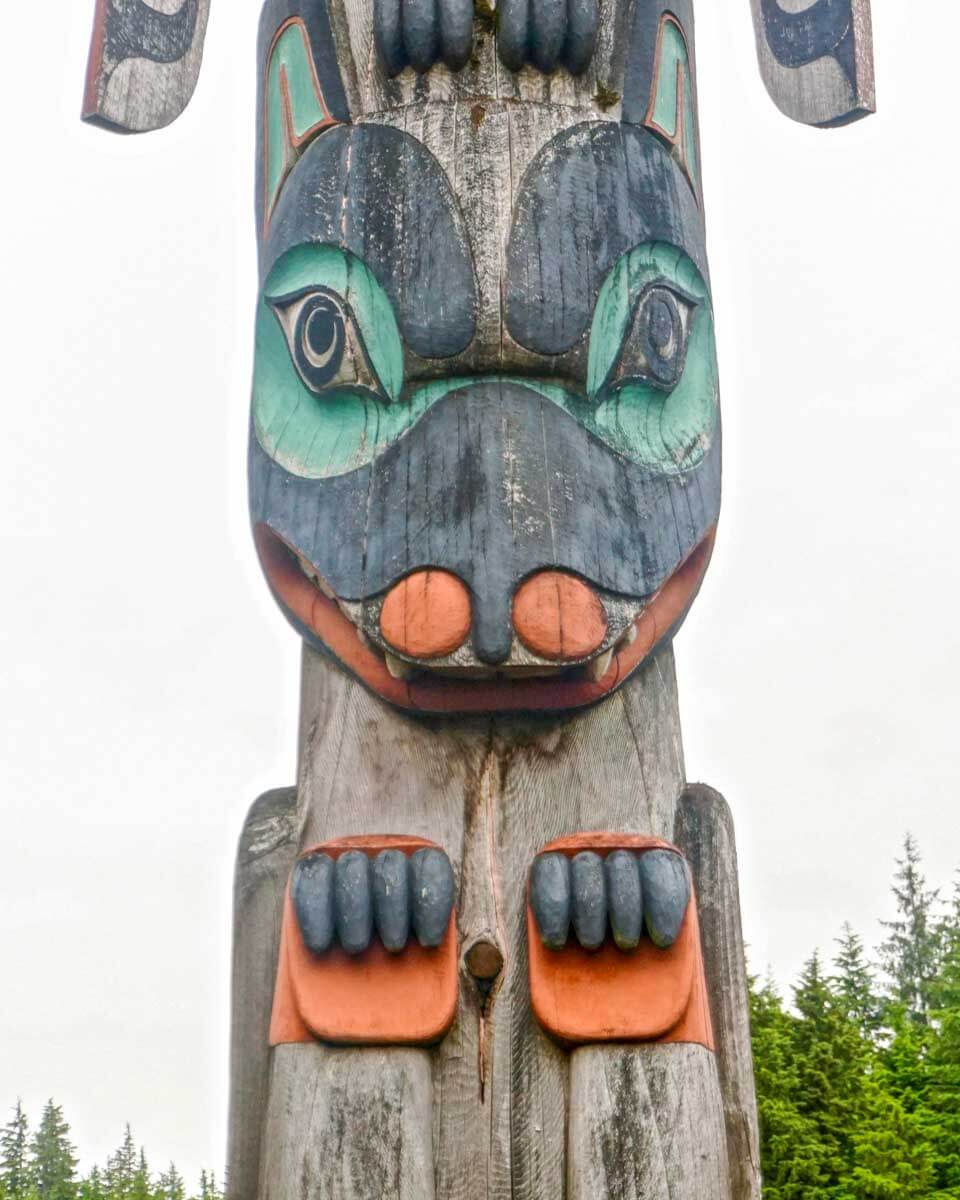 A totem pole at Totem Park in Ketchikan Alaska 1
